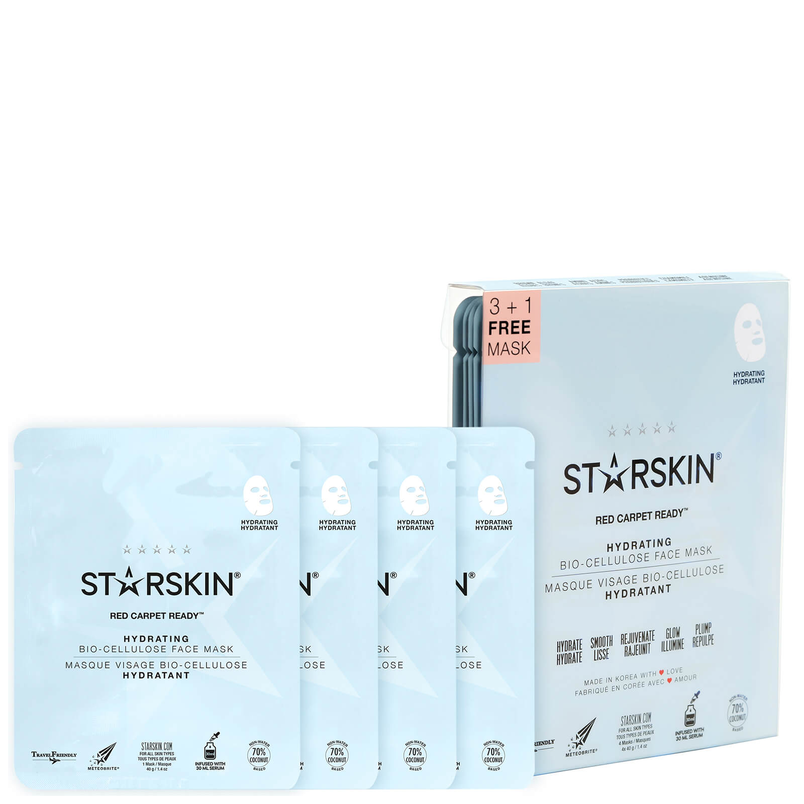 starskin red carpet ready mask 3+1 (free) pack