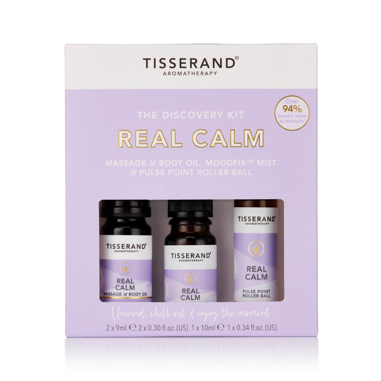 tisserand aromatherapy real calm discovery kit 2 x 9ml, 1 x 10ml